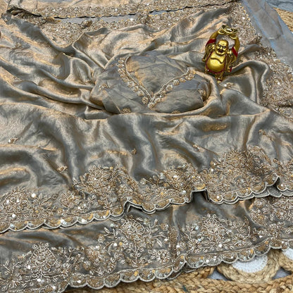 Christmas Special - Premium Partywear Saree x Heavy Embroidery Work