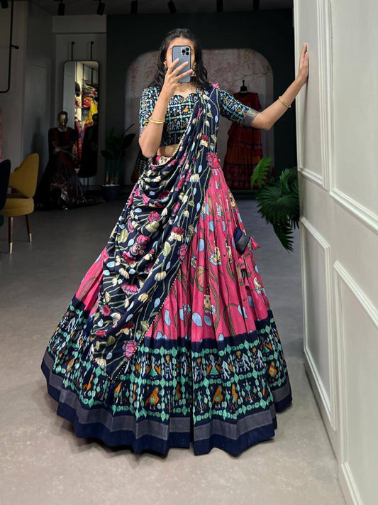 LAKSHIA — Floral Pichwai Half Saree Lehenga
