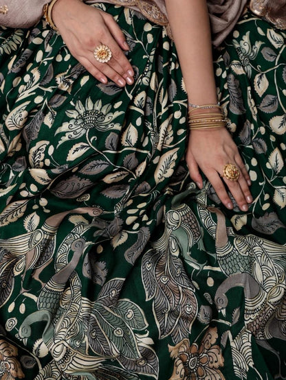 MEERA — Dola Silk Kalamkari Lehenga