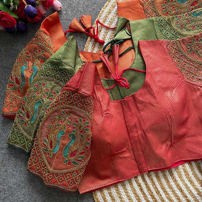AYESHA — Bridal Banarasi Readymade Blouse