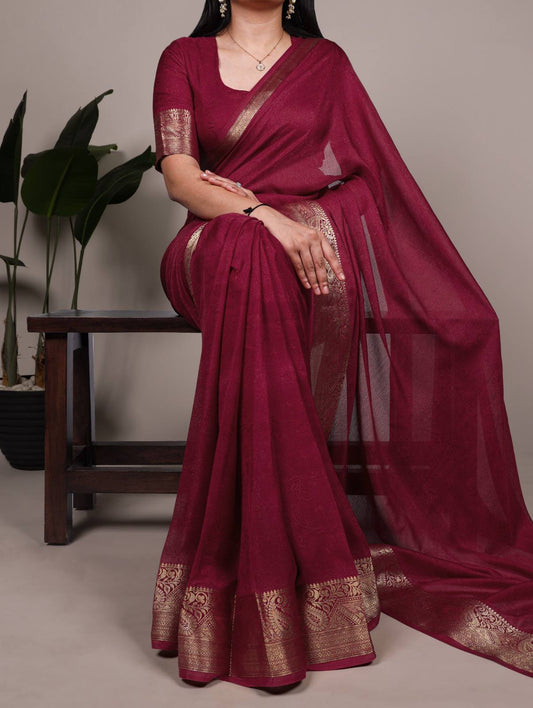 PRIANKA — Soft Chiffon Georgette Saree