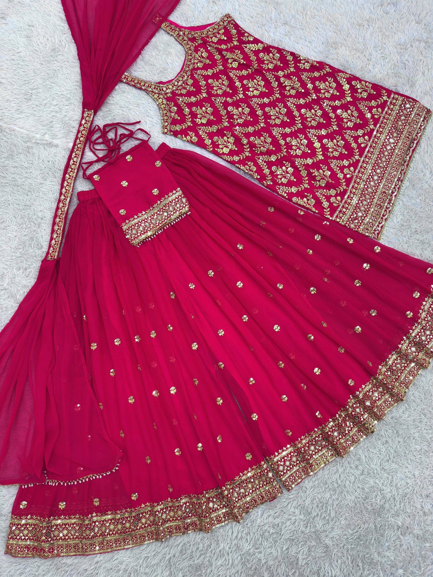 ISHIKA —Designer Pallazo Suit with Free Potli Bag Set