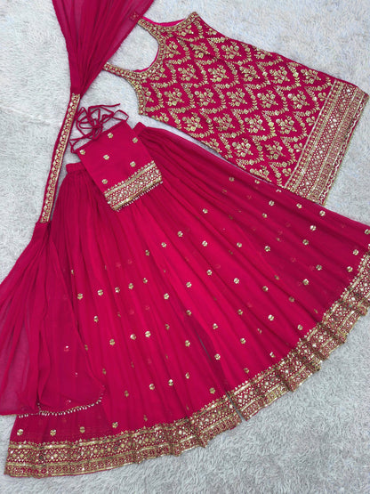 ISHIKA —Designer Pallazo Suit with Free Potli Bag Set
