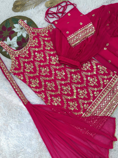 ISHIKA —Designer Pallazo Suit with Free Potli Bag Set
