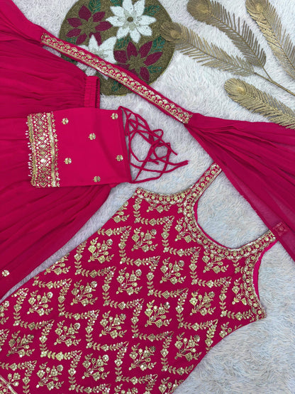 ISHIKA —Designer Pallazo Suit with Free Potli Bag Set