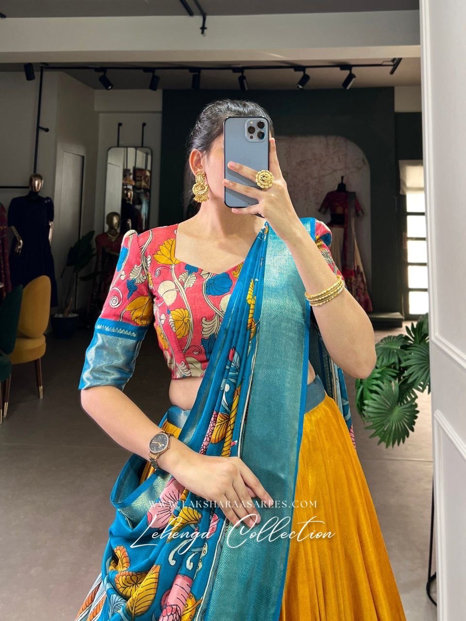 URVI — Kalamkari Half Sarees Lehenga