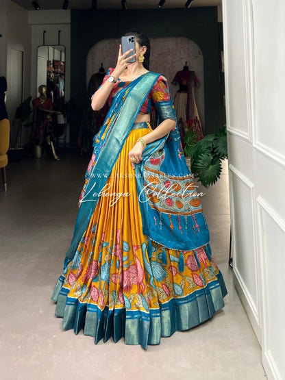 URVI — Kalamkari Half Sarees Lehenga