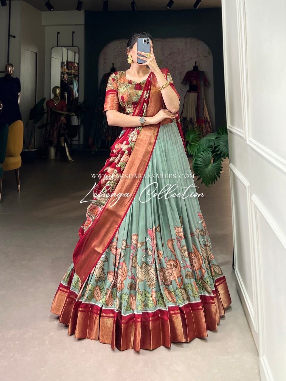 URVI — Kalamkari Half Sarees Lehenga