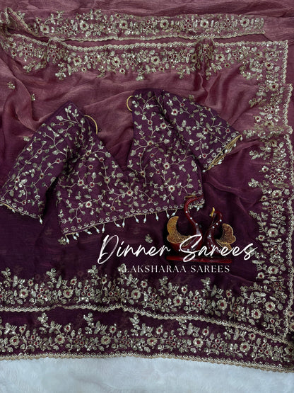 ROSALIE 2.0 — Ombre Fandy Chiffon Saree