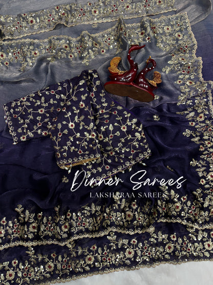 ROSALIE 2.0 — Ombre Fandy Chiffon Saree