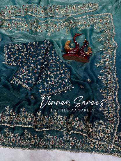 ROSALIE 2.0 — Ombre Fandy Chiffon Saree