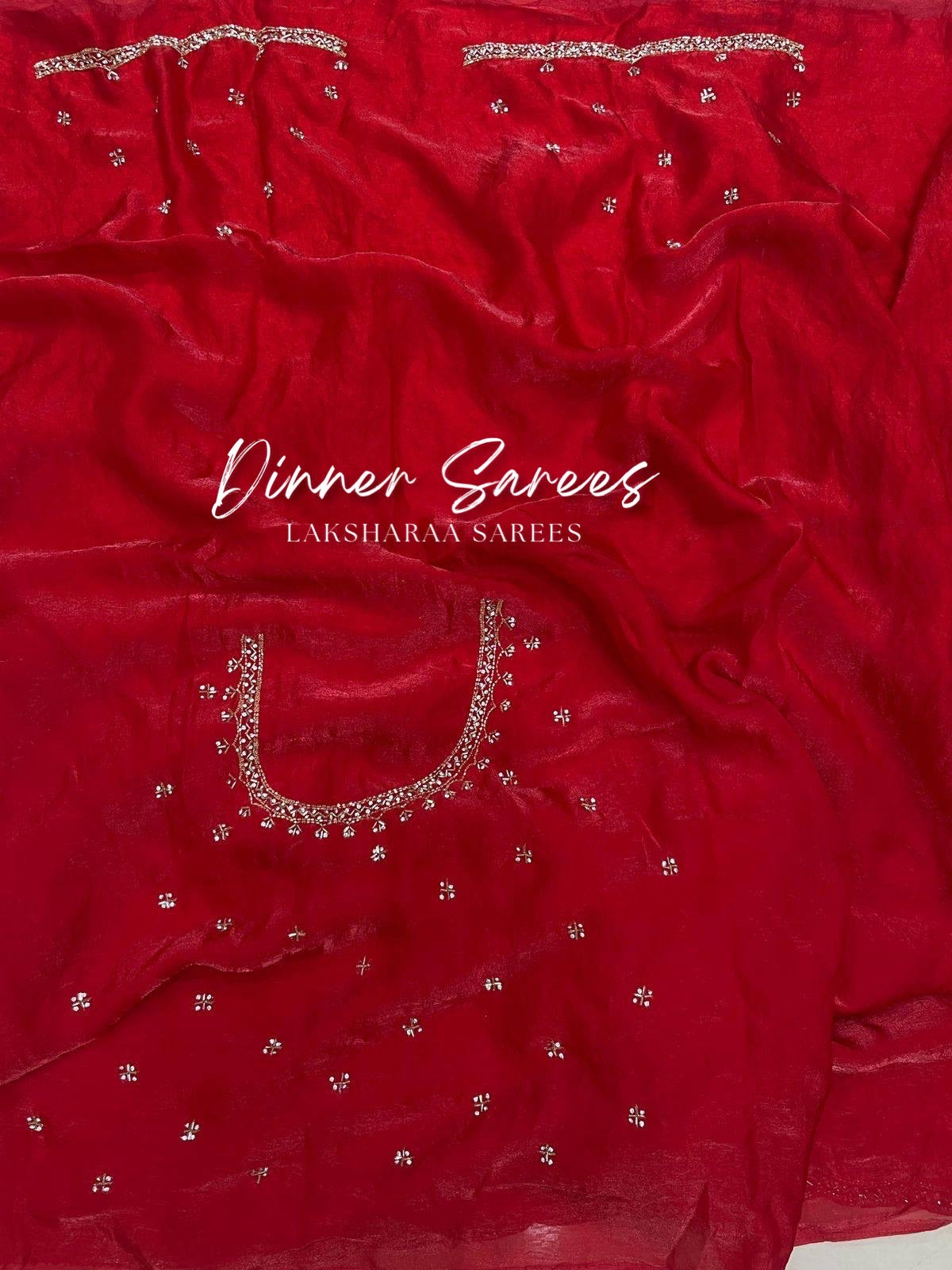 SARIKA 2.0 - Premium shimmer silk saree with stone border