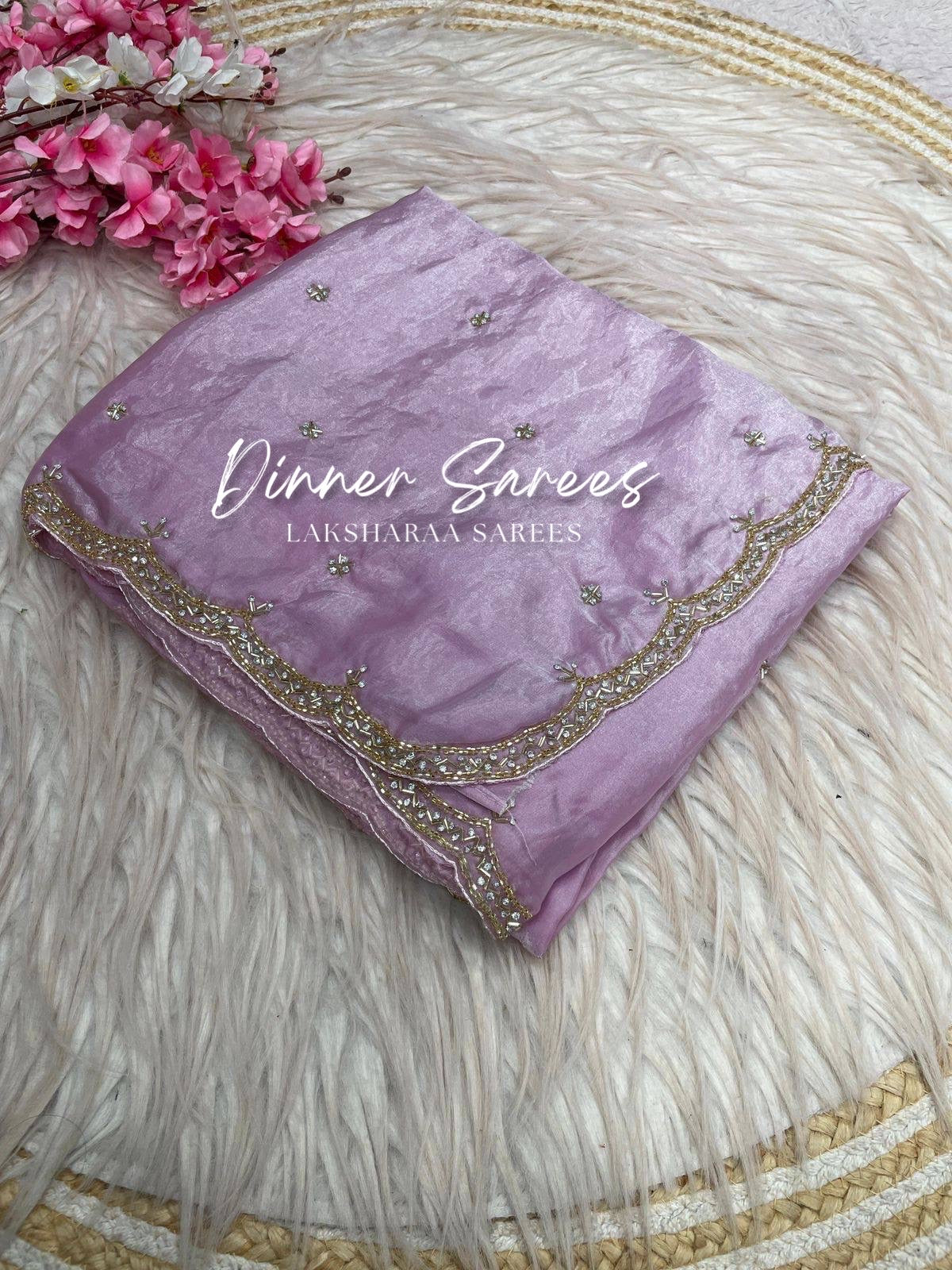 SARIKA 2.0 - Premium shimmer silk saree with stone border