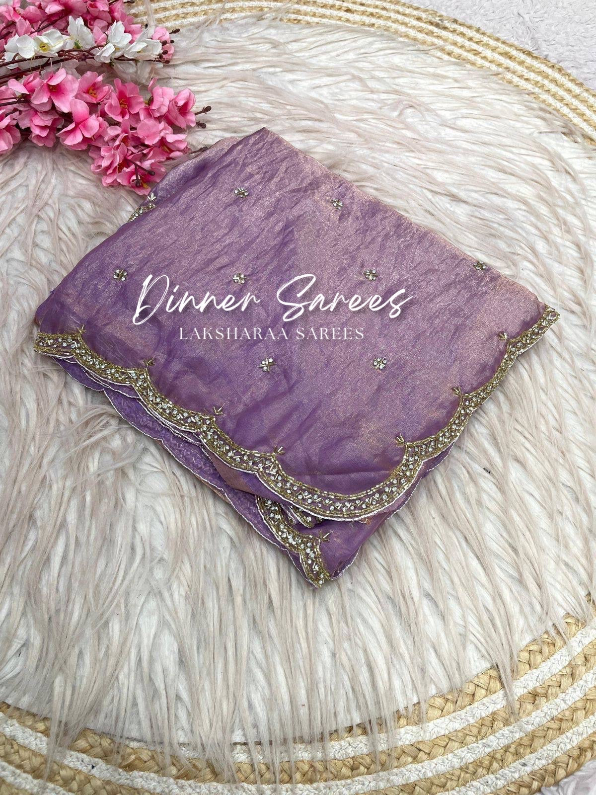 SARIKA 2.0 - Premium shimmer silk saree with stone border