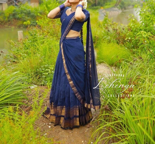 VAISHALI - Kanchi Cotton Half Sarees Lehenga