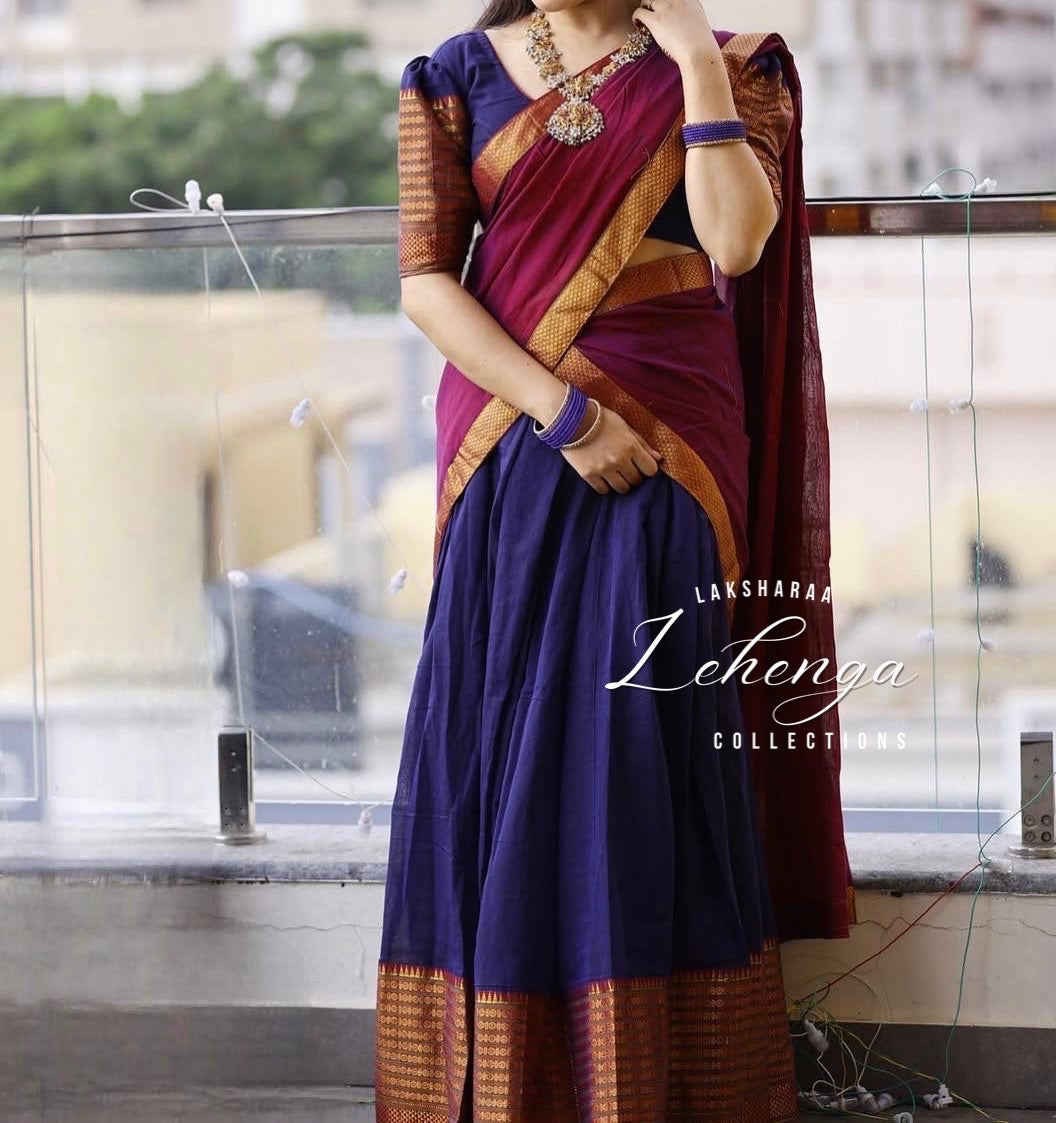 VAISHALI - Kanchi Cotton Half Sarees Lehenga