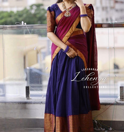 VAISHALI - Kanchi Cotton Half Sarees Lehenga
