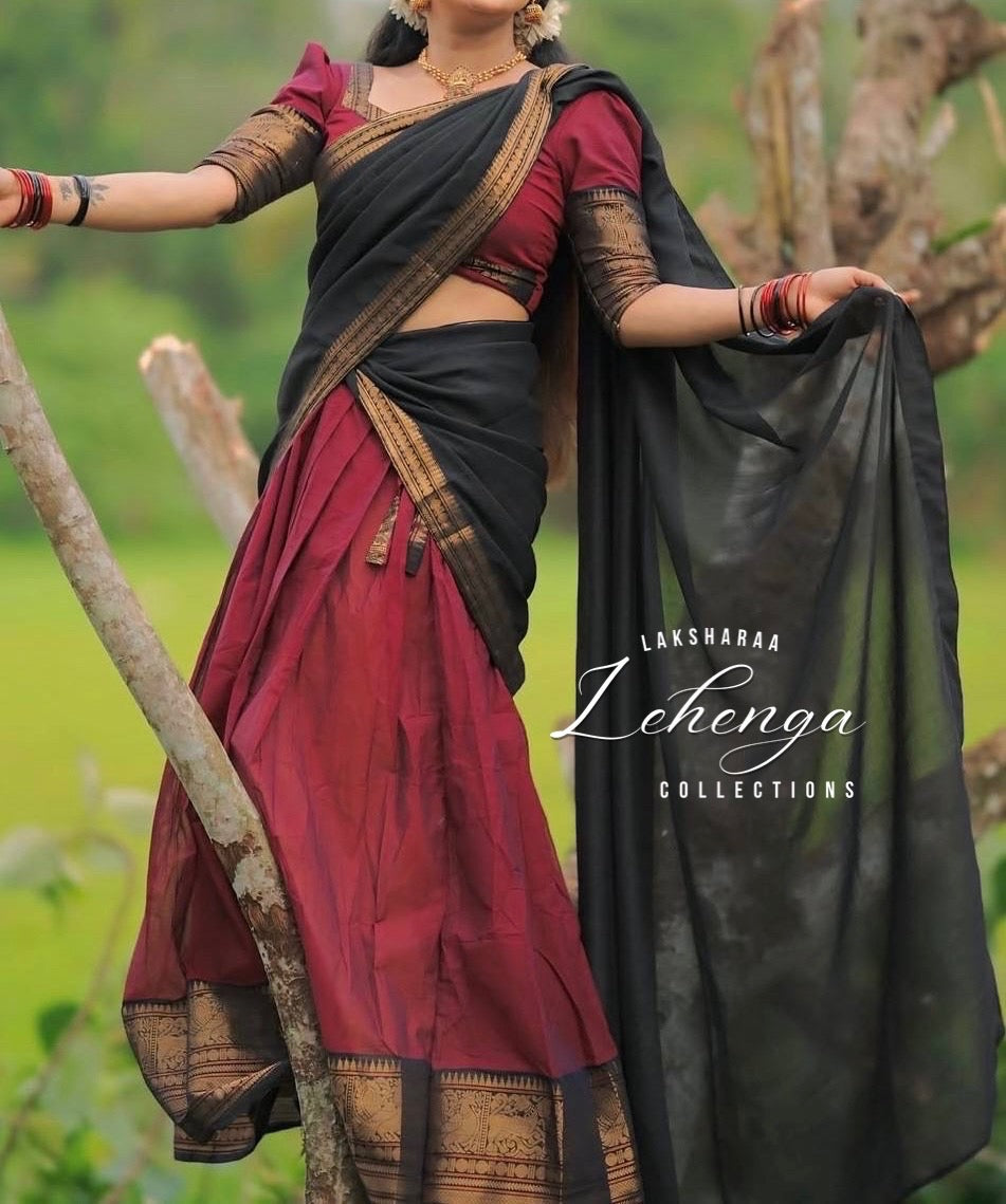 VAISHALI - Kanchi Cotton Half Sarees Lehenga