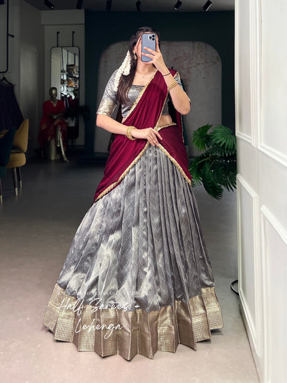 BINDYA 2.0 — Silky Half Saree Lehenga