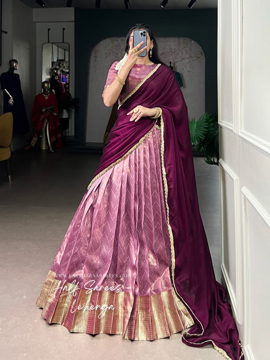 BINDYA 2.0 — Silky Half Saree Lehenga