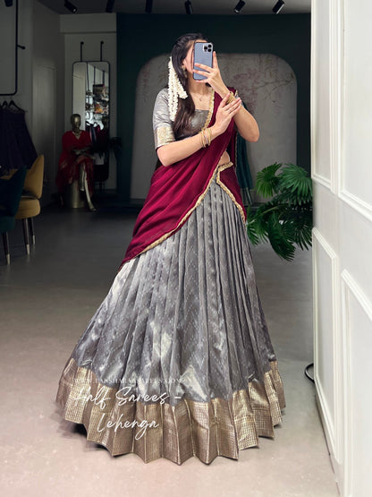 BINDYA 2.0 — Silky Half Saree Lehenga
