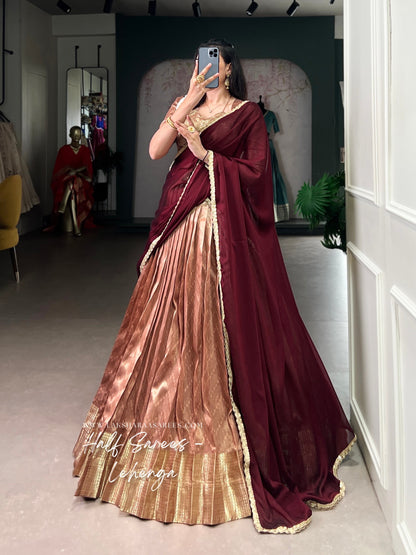 BINDYA 2.0 — Silky Half Saree Lehenga
