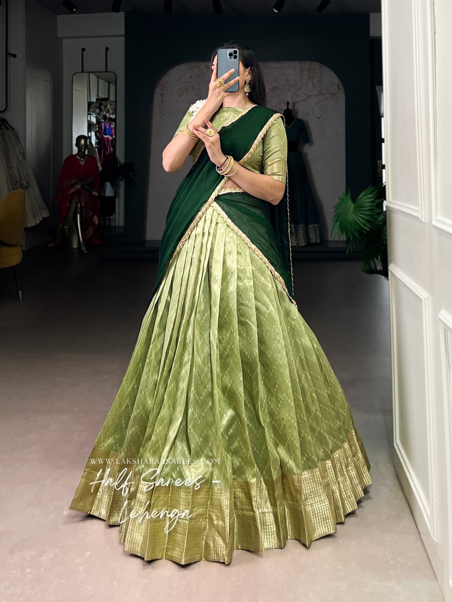BINDYA 2.0 — Silky Half Saree Lehenga