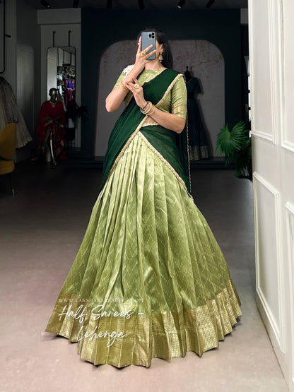 BINDYA 2.0 — Silky Half Saree Lehenga
