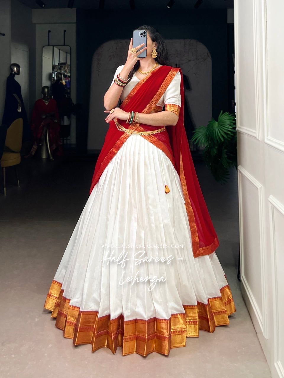 YALINI — Poly Cotton Half Saree Lehenga
