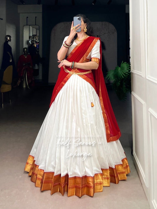 YALINI — Poly Cotton Half Saree Lehenga