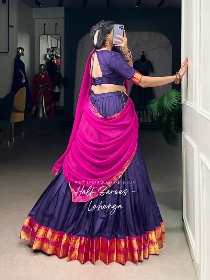 YALINI — Poly Cotton Half Saree Lehenga