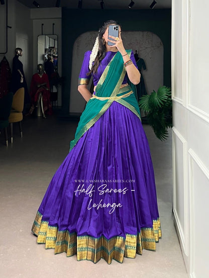 YALINI — Poly Cotton Half Saree Lehenga
