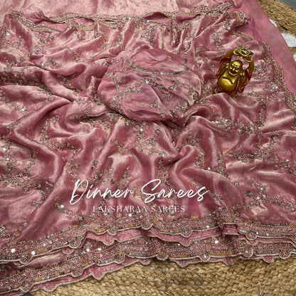 NADHIYA — Grand Shimmer Sequin Dinner Saree