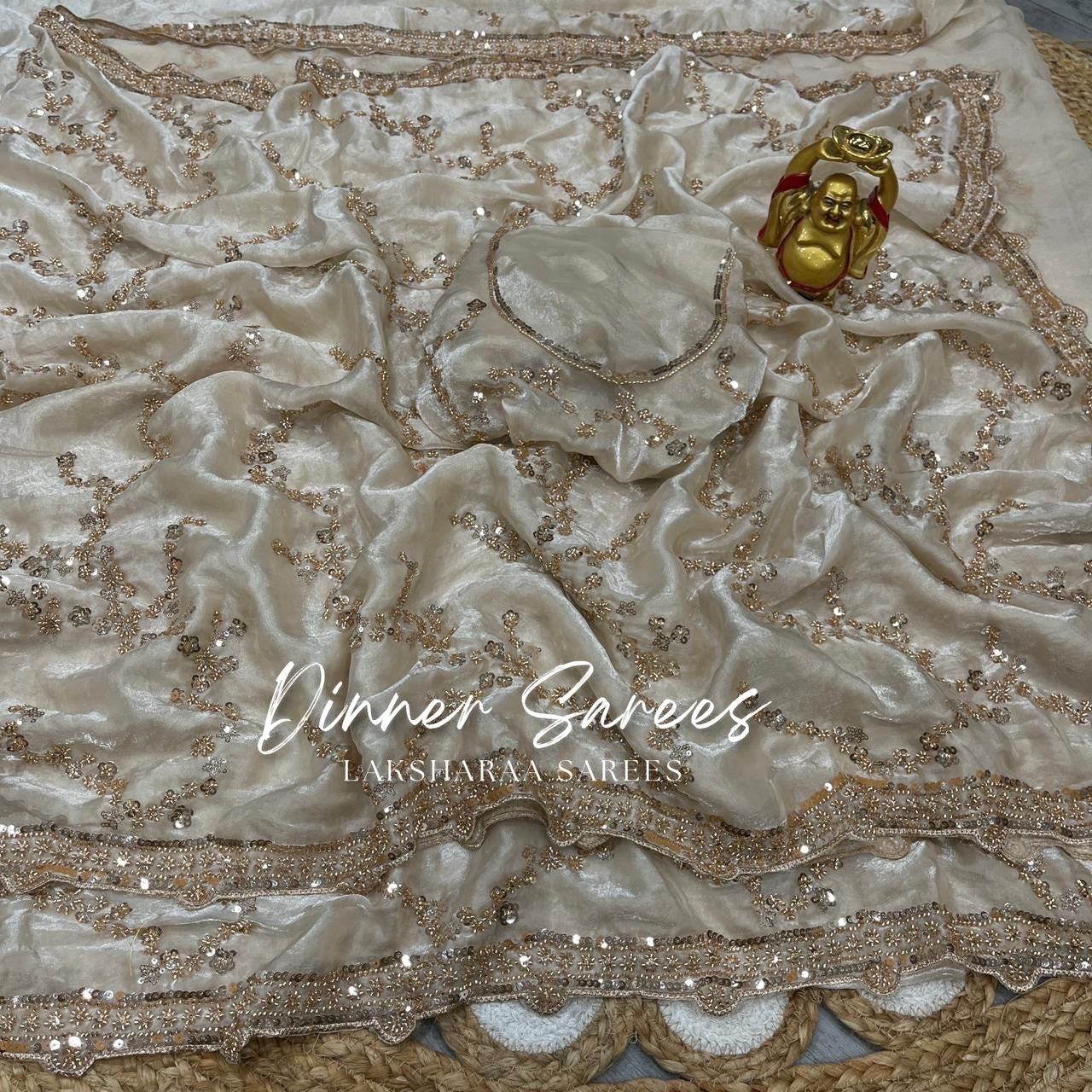 NADHIYA — Grand Shimmer Sequin Dinner Saree