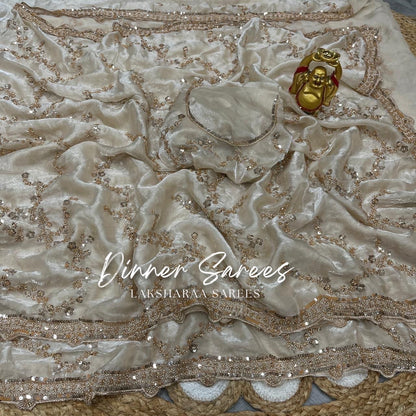 NADHIYA — Grand Shimmer Sequin Dinner Saree