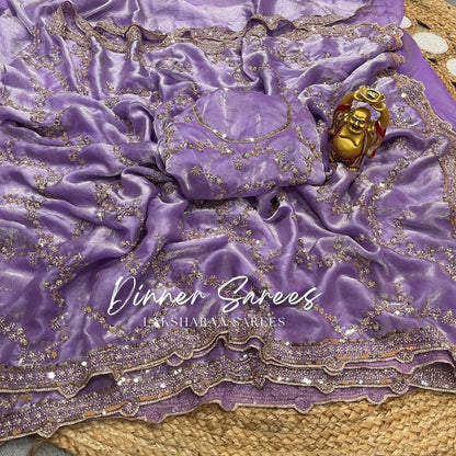 NADHIYA — Grand Shimmer Sequin Dinner Saree