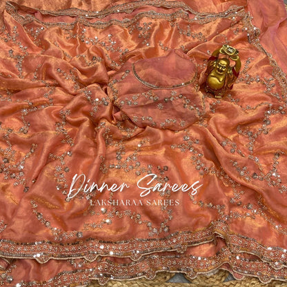 NADHIYA — Grand Shimmer Sequin Dinner Saree