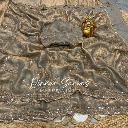 NADHIYA — Grand Shimmer Sequin Dinner Saree