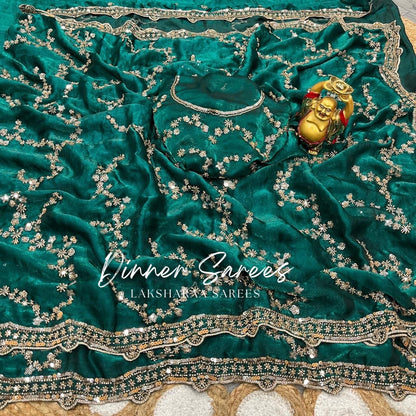 NADHIYA — Grand Shimmer Sequin Dinner Saree