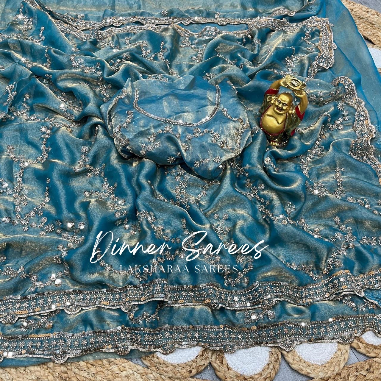 NADHIYA — Grand Shimmer Sequin Dinner Saree