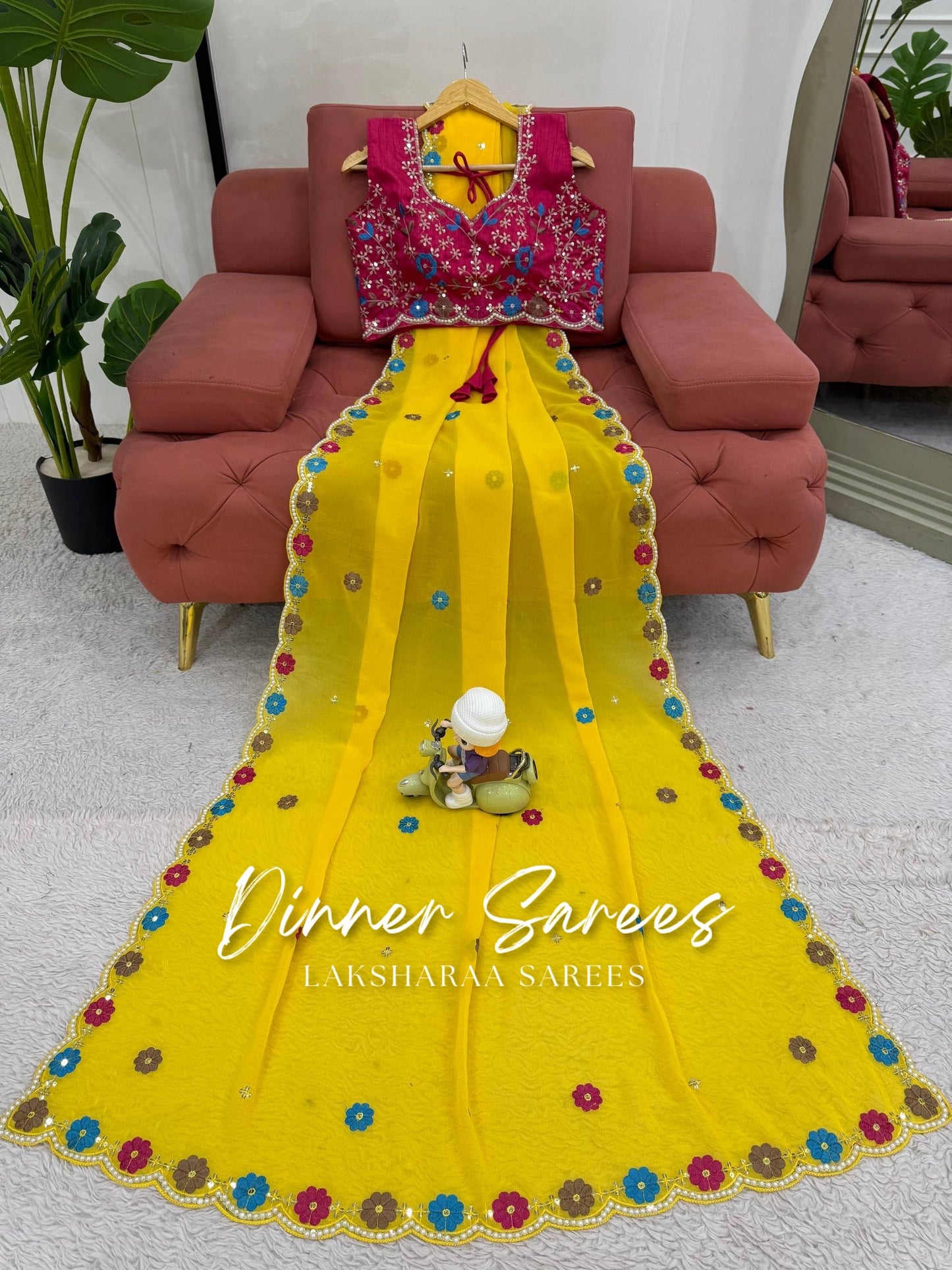 ARISHA — Haldi Special Georgette Partywear Saree