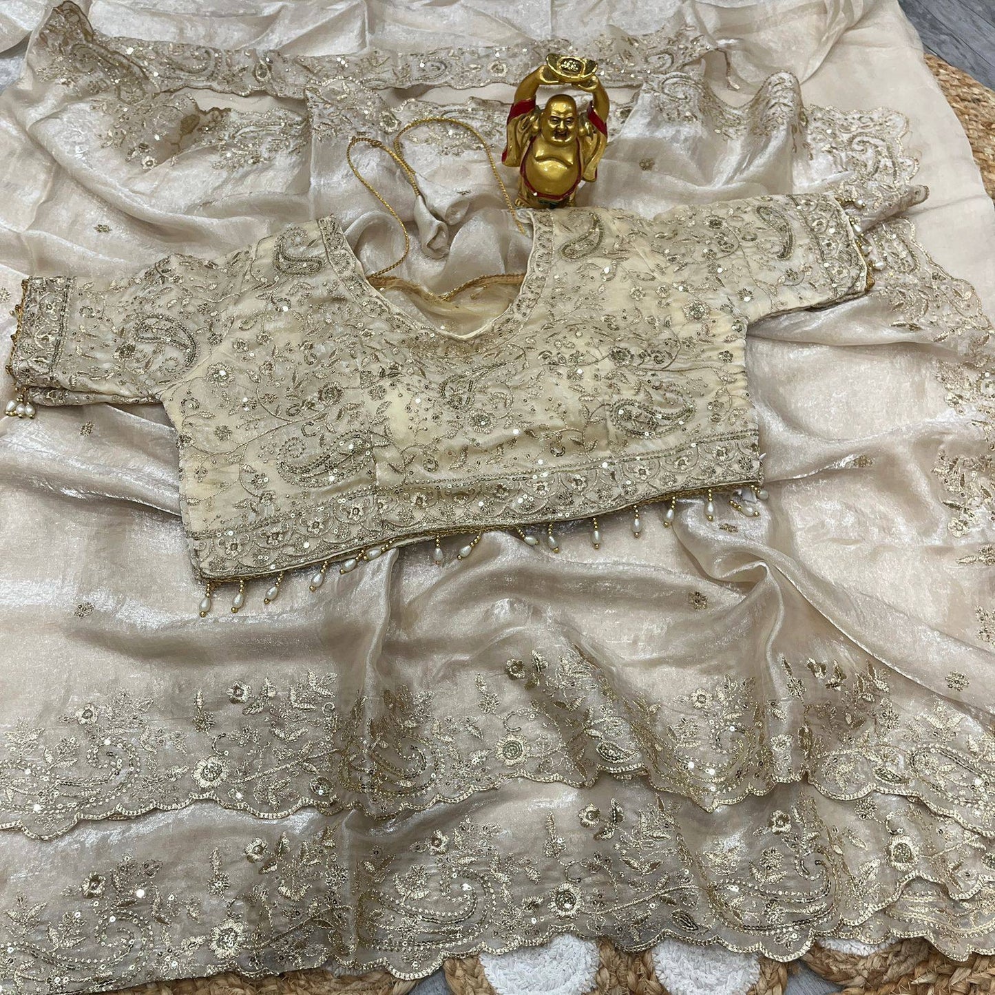 SACHII - Grand Shimmer Silk Saree x Readymade Blouse