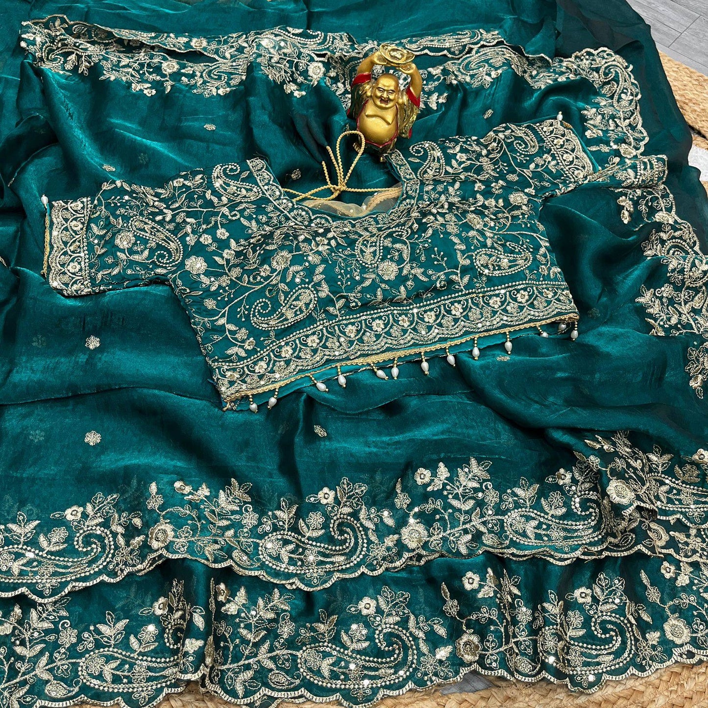 SACHII - Grand Shimmer Silk Saree x Readymade Blouse