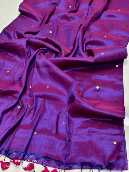 Elegant tissue Raaga saree with pretty tassels from Laksharaa Sarees, featuring intricate design and vibrant colors.