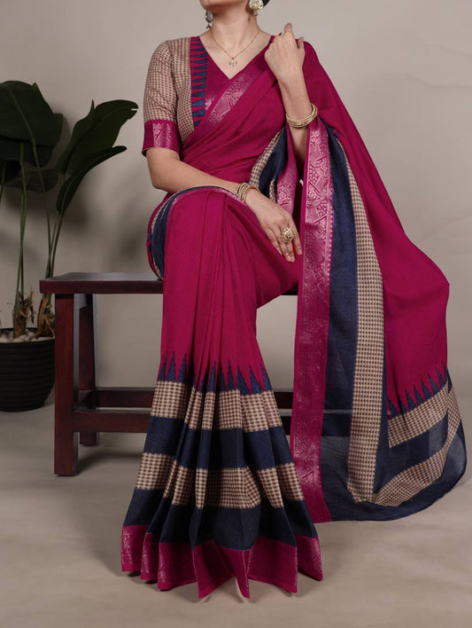 OVIYA — Soft Poly Cotton Saree