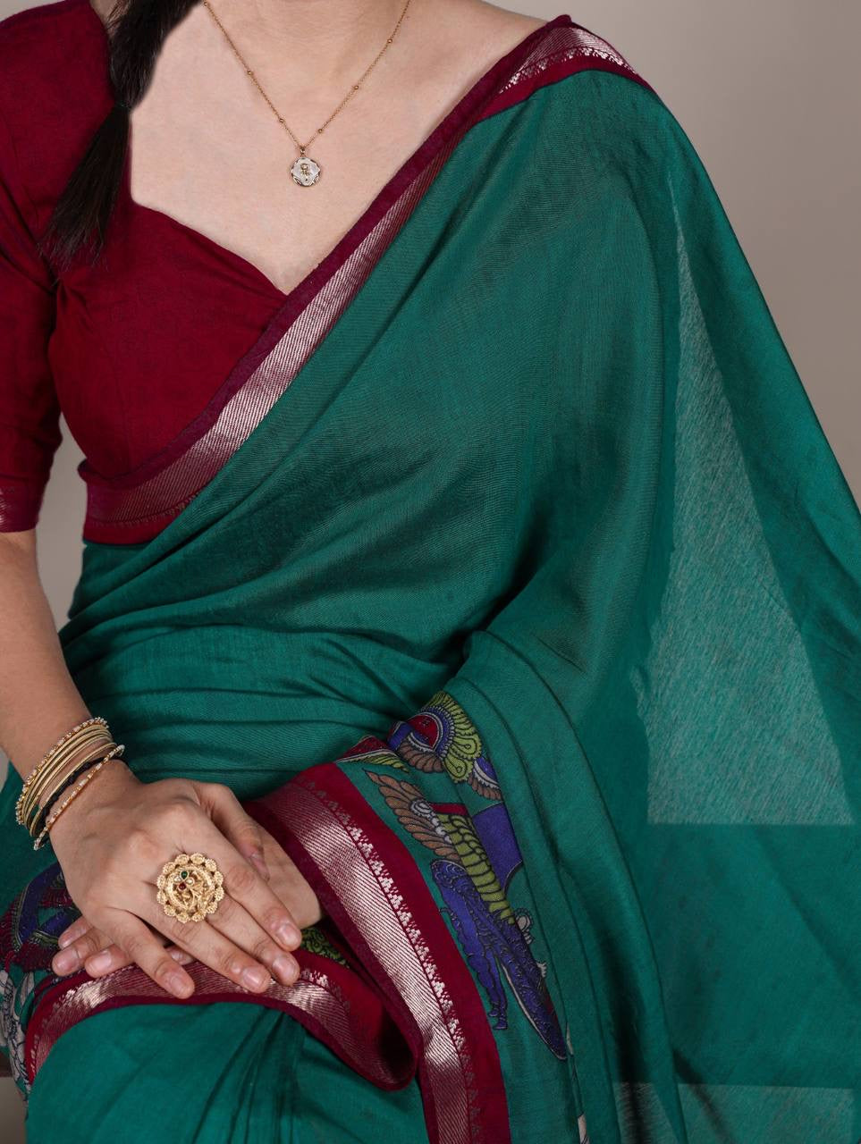 Elegant POORVI soft Chanderi Georgette saree in pastel shades with intricate embroidery, from Laksharaa Sarees.