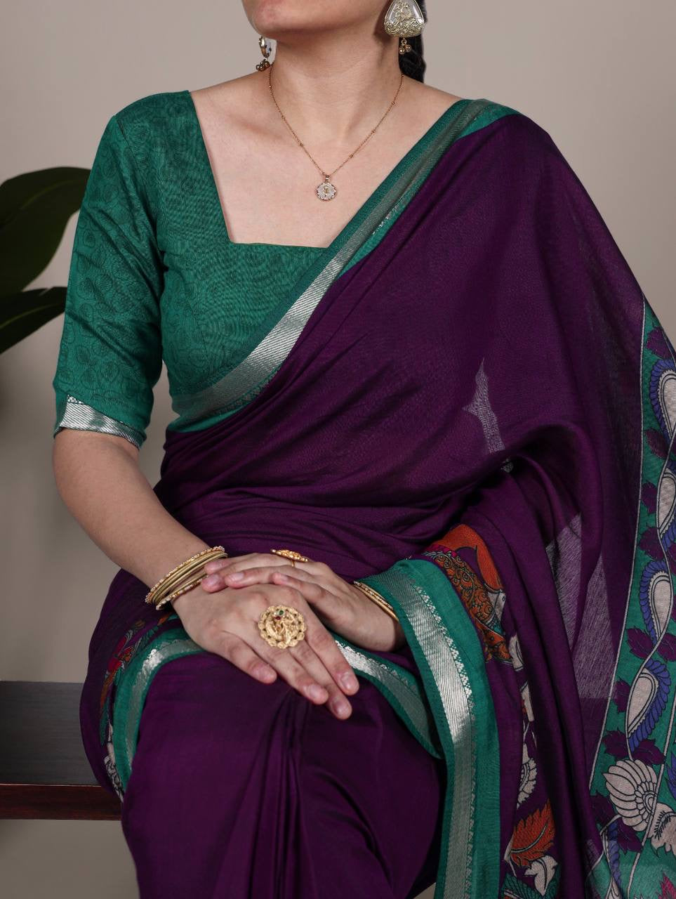Soft Chanderi Georgette saree in pastel shades, showcasing intricate embroidery and traditional design by Laksharaa Sarees.