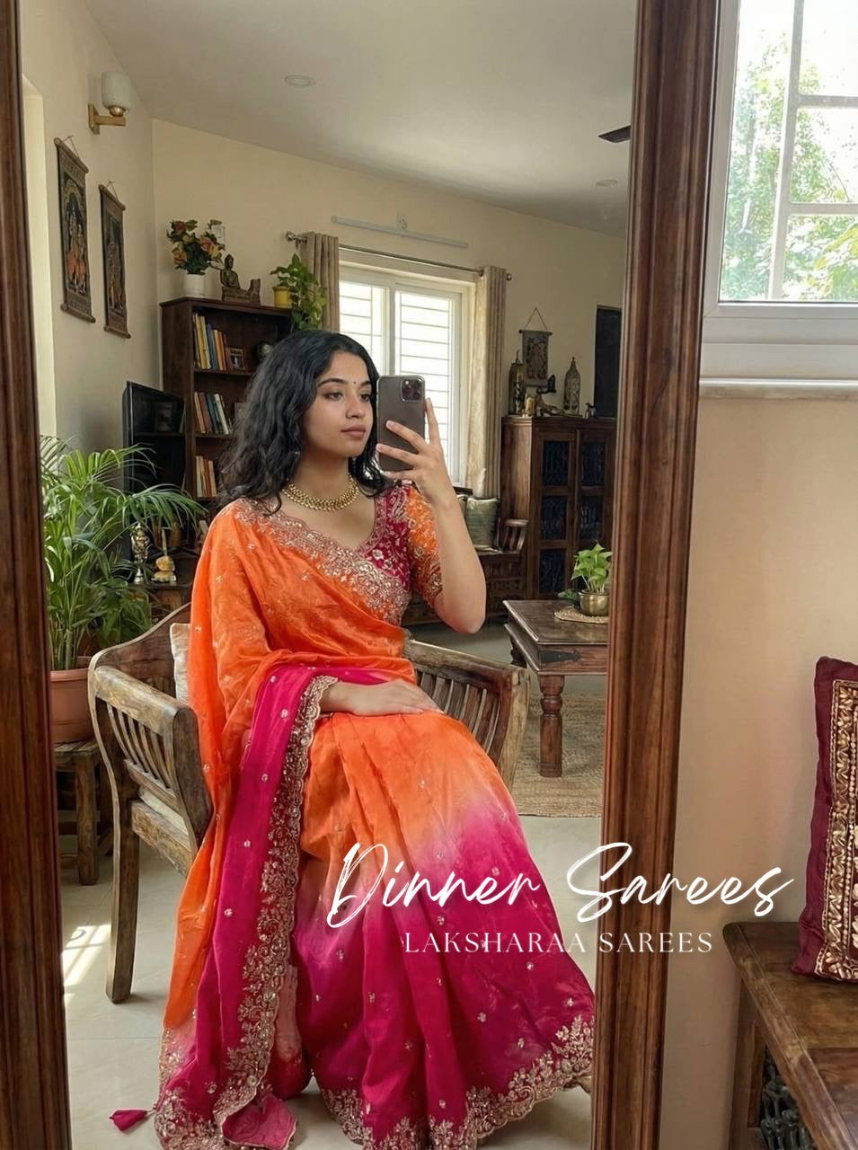 VARSHI — Grand Ombre Dinner Saree x Stitched Blouse - Laksharaa Sarees