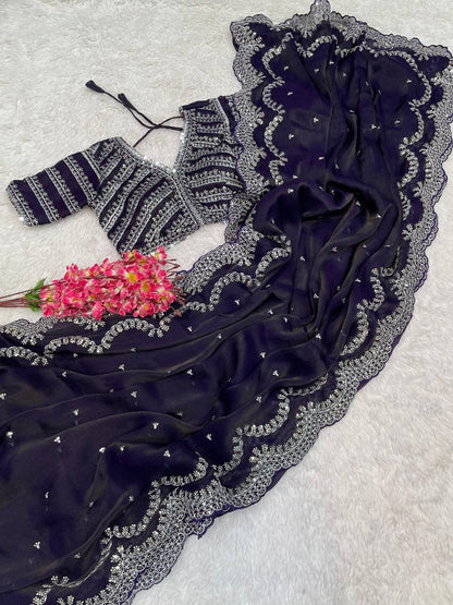 SONAM 3.0 — Shimmer Saree x Readymade Blouse