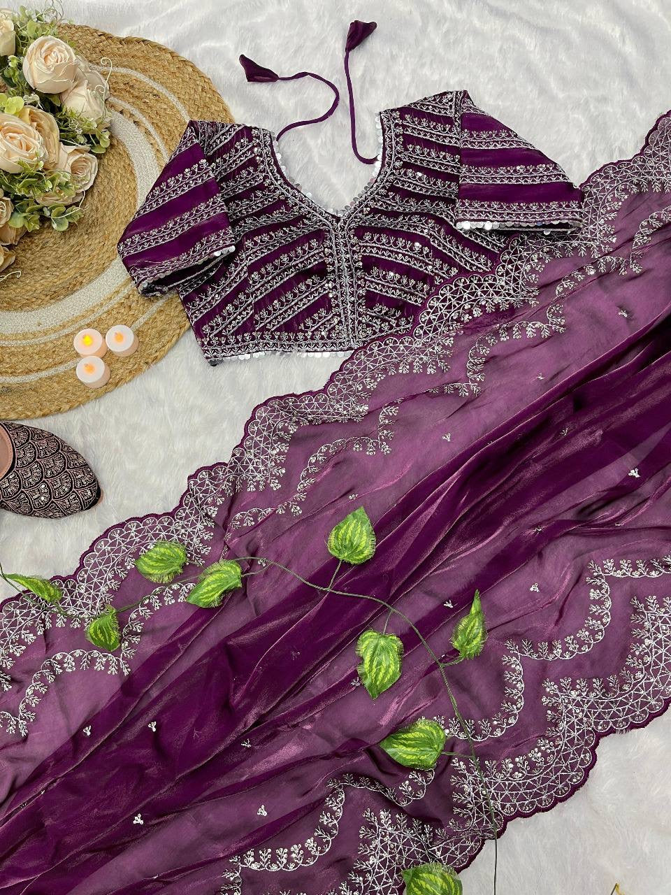 SONAM 3.0 — Shimmer Saree x Readymade Blouse